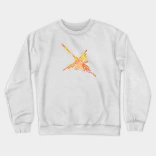 Watercolor Nazca Lines Hummingbird Crewneck Sweatshirt